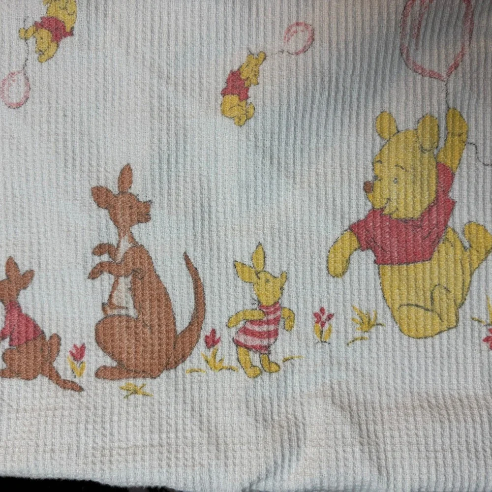 1960s Disney Winnie The Pooh Baby Blanket Vintage Nursery Cottagecore Kidcore
